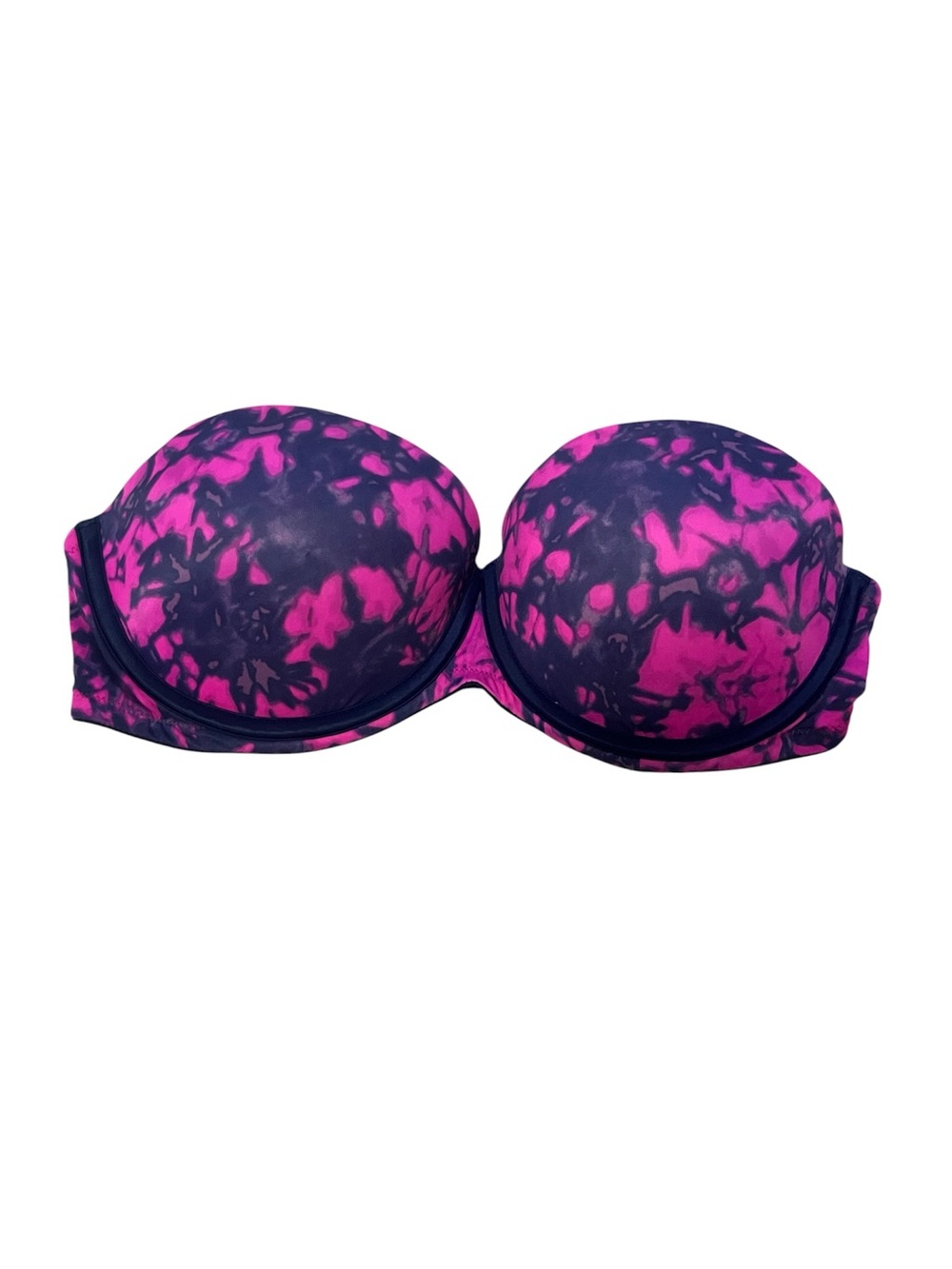 Pink Victoria’s Secret Pink Purple Tie-Dye Strapless Push-up Bra